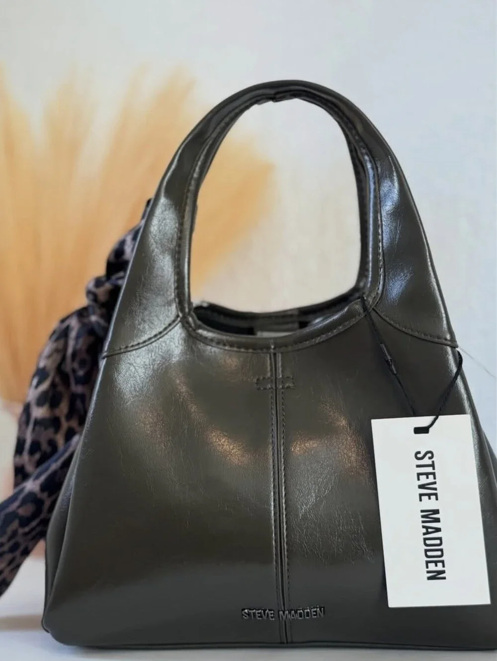 Steve Madden Olive Shoulder Handbag with Scarf